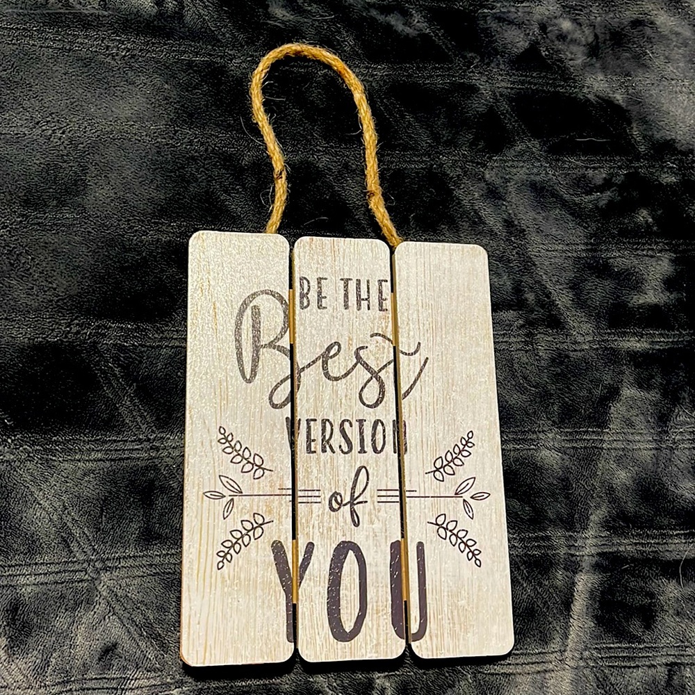 Positive thinking Wood sign